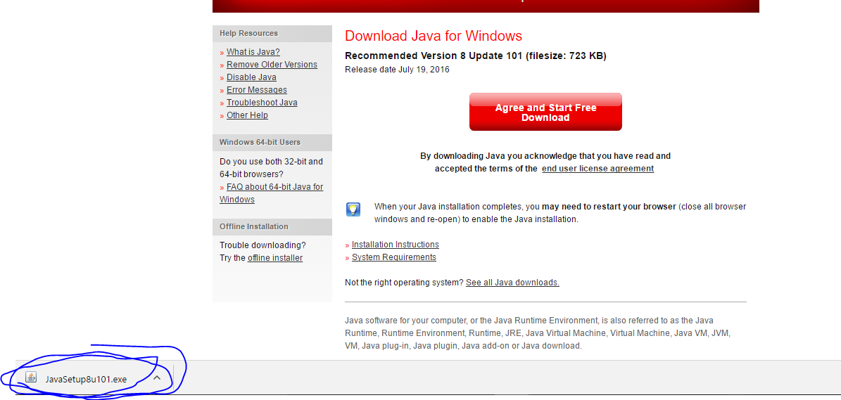 Java version 8 update 101 download 32-bit